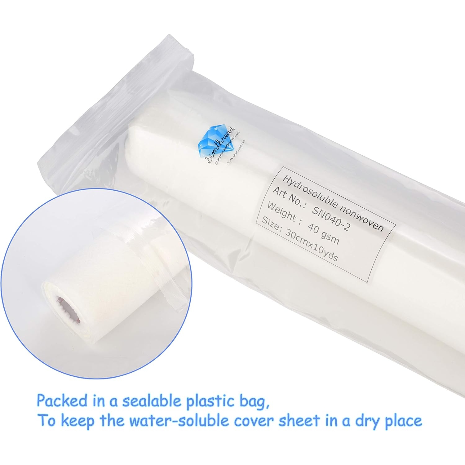 Simthread Non Woven Water Solu - Embroidery Stabilizer Backing avaliação e preço