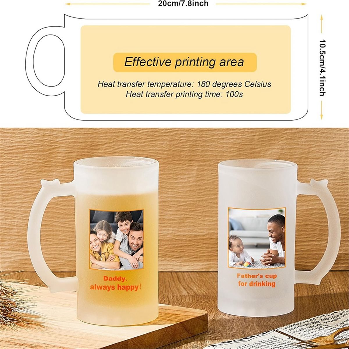 2 Pcs Sublimation Blank Beer M - Sublimation Mug Blank avaliação e preço