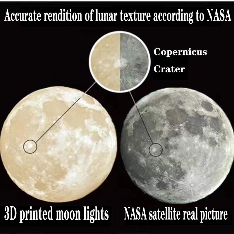 Creative 3D printed moon chand - Commercial Resin Printing avaliação e preço