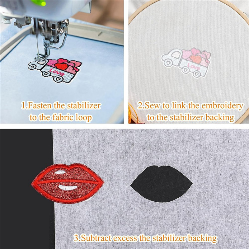 A67P-20 Pcs Double Sided Iron  - Embroidery Stabilizer Backing avaliação e preço