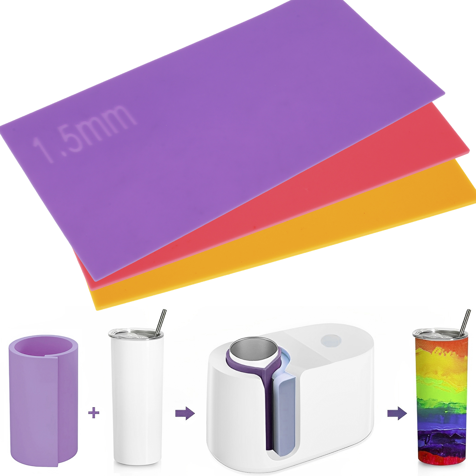 3pcs Sublimation Tumblers Wrap - Sublimation Mug Blank avaliação e preço