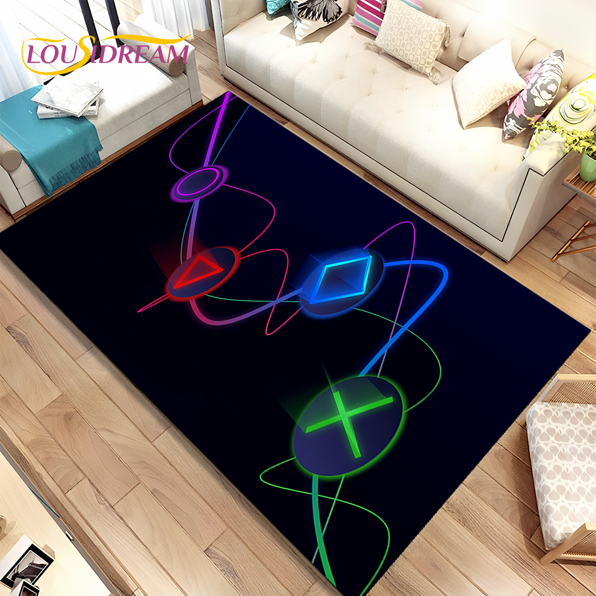 Cartoon Game Gamer Gamepad Rug - Commercial Printing Online avaliação e preço