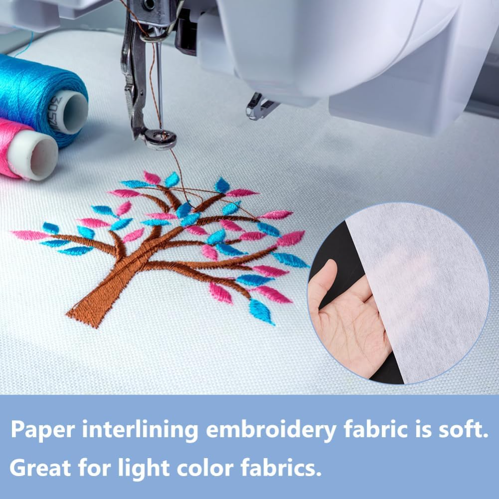 120 Sheets No Show Mesh Embroi - Embroidery Stabilizer Backing avaliação e preço