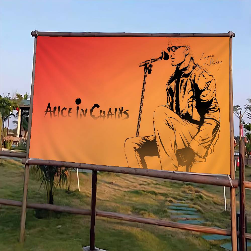 Retro Music Alice In Chains Ad - Commercial Banner Printing avaliação e preço