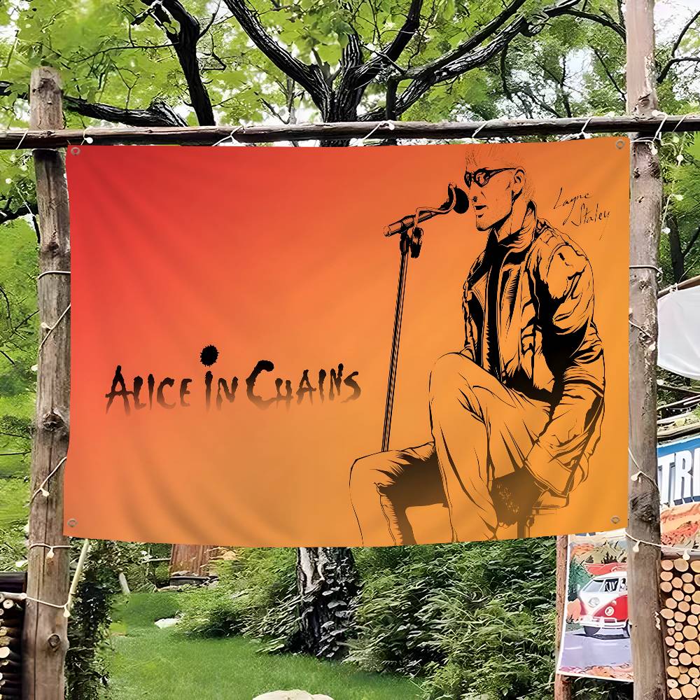 Retro Music Alice In Chains Ad - Commercial Banner Printing avaliação e preço