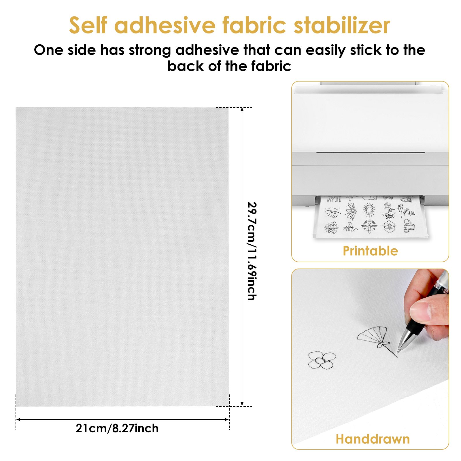 12/24PCS Sticky Water Soluble  - Embroidery Stabilizer Backing avaliação e preço