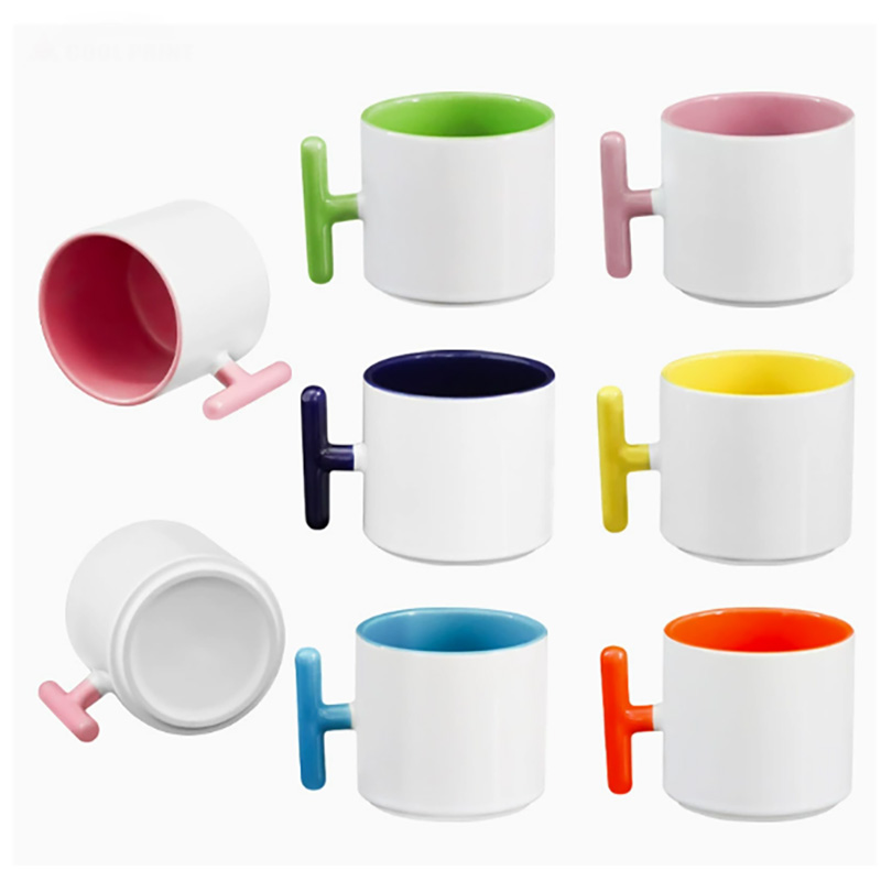 2PCS Creativity T-shaped handl - Sublimation Mug Blank avaliação e preço