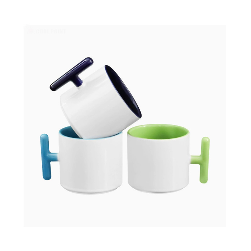 2PCS Creativity T-shaped handl - Sublimation Mug Blank avaliação e preço