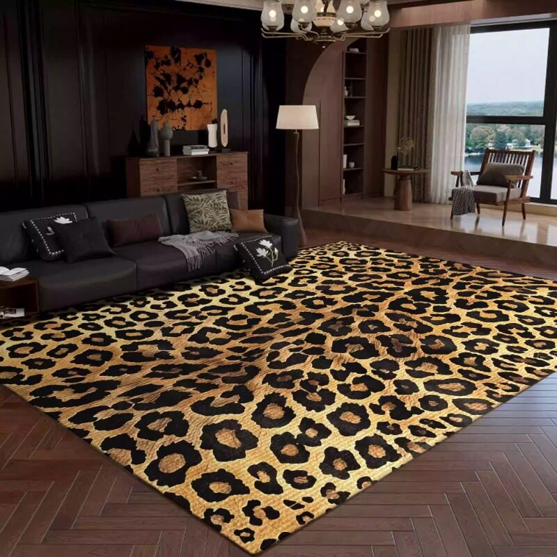 Retro Leopard Print Living Roo - Commercial Printing Online avaliação e preço