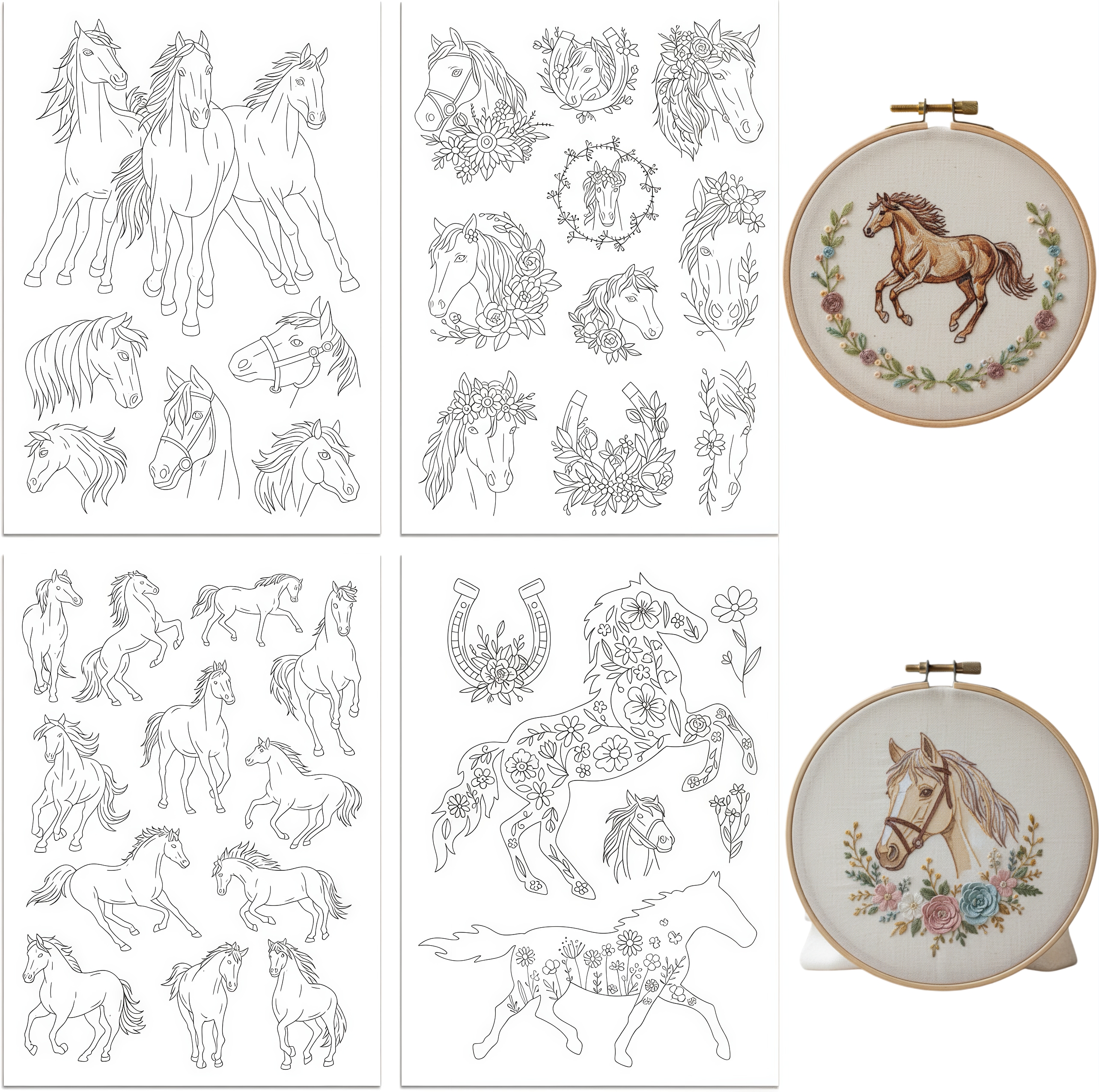 4-Sheet Horse Embroidery Stabi - Embroidery Stabilizer Backing avaliação e preço